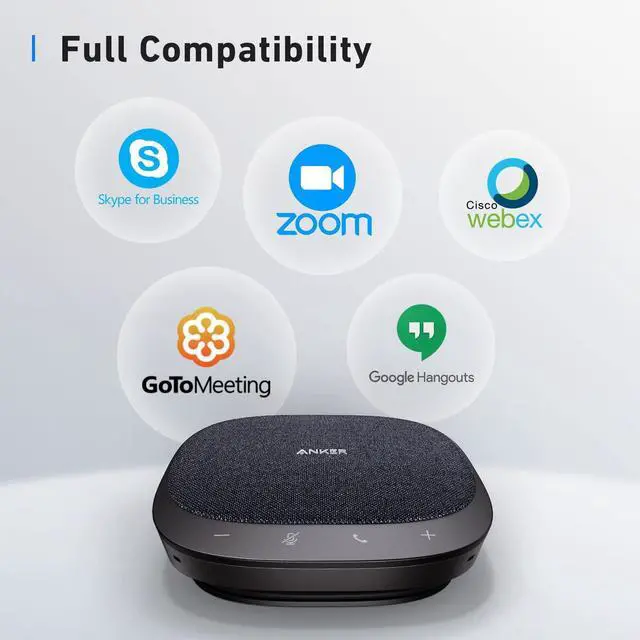 Alt view image 6 of 6 - PowerConf S330 USB Speakerphone for Home Office, Plug and Play | Conference Microphone, 360° Voice Coverage, Smart Voice Enhancement, Powerful Sound, Desktop PC Speaker, Online Meetings