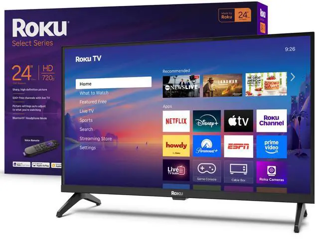 Main image of Smart TV 24-Inch Select Series, 720p HD TV TV with Voice Remote Flat Screen LED Television with Wi-Fi for Streaming Live Local News, Sports, Family Entertainment