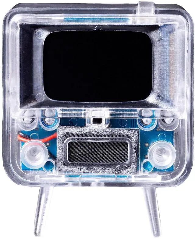 Alt view image 2 of 6 - TinyTV 2 Portable Retro Mini TV 1.14 IPS Screen, Preloaded & Uploadable Videos, USB-C Rechargeable, Knob Controls + Tiny Remote (Clear) | 1.14" IPS Screen, Preloaded & Uploadable Videos, USB-C Rech