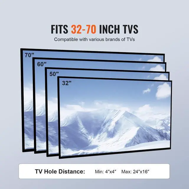 Alt view image 6 of 6 - Mobile TV Cart for 32 to 70 inch TVs, Height Adjustable Portable TV Stand with Wheels and Double Tray for Audio-Visual Devices, Rolling TV Stand for Living Room