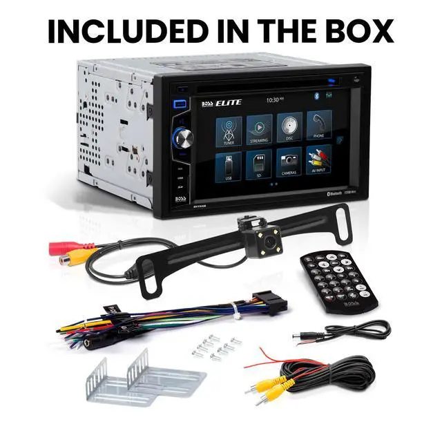 Alt view image 6 of 6 - Elite BV755BLC Car Stereo System - 6.2 Inch Double Din Touchscreen, Bluetooth Audio & Calling Head Unit, Radio Receiver, CD Player, USB, SD, Backup Camera, Hook Up To Amplifier
