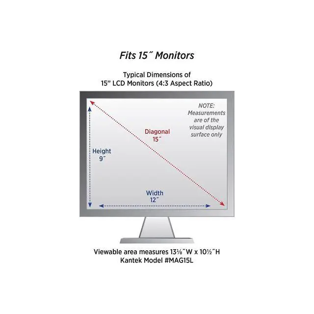 Alt view image 6 of 6 - MAXVIEW LCD Computer Monitor Screen Magnifier for 15-Inch Monitors (Measured Diagonally) (MAG15L)