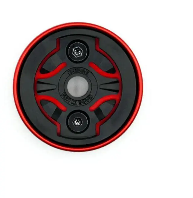 Main image of Gravity Top Cap Bicycle Computer Mount, Garmin, Red | Garmin Gravity Top Cap Mount With CNC Aluminum Construction, Secure Co-Polymer Interface, And Lightweight 18g Design