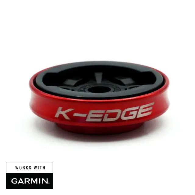 Alt view image 2 of 4 - Gravity Top Cap Bicycle Computer Mount, Garmin, Red | Garmin Gravity Top Cap Mount With CNC Aluminum Construction, Secure Co-Polymer Interface, And Lightweight 18g Design