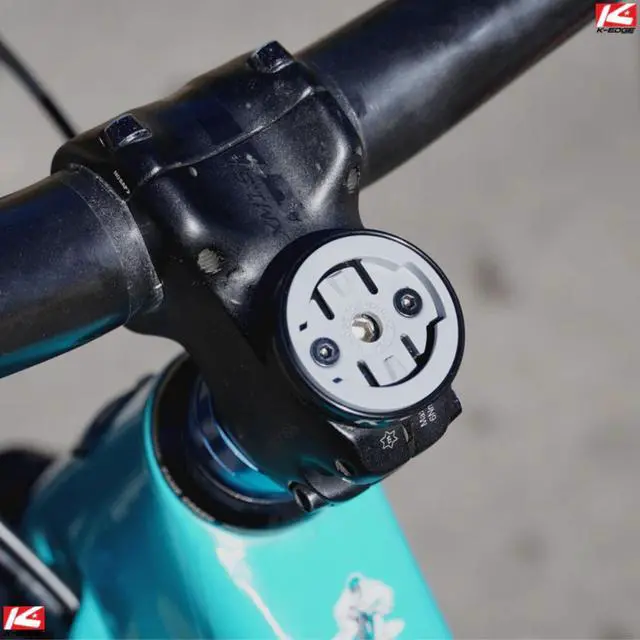 Alt view image 4 of 4 - Gravity Top Cap Bicycle Computer Mount, Garmin, Red | Garmin Gravity Top Cap Mount With CNC Aluminum Construction, Secure Co-Polymer Interface, And Lightweight 18g Design