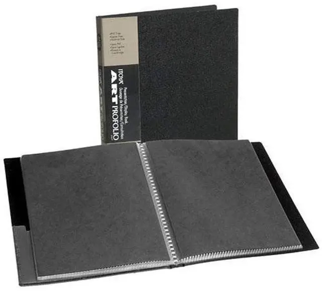 Main image of Original Art ProFolio 9x12 Black Art Portfolio Binder with Plastic Sleeves and 48 Pages - Portfolio Folder for Artwork with Clear Sheet Protectors - Presentation Book for Art Display and Storage | 48