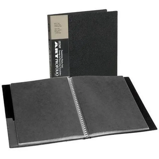 Alt view image 2 of 2 - Original Art ProFolio 9x12 Black Art Portfolio Binder with Plastic Sleeves and 48 Pages - Portfolio Folder for Artwork with Clear Sheet Protectors - Presentation Book for Art Display and Storage | 48