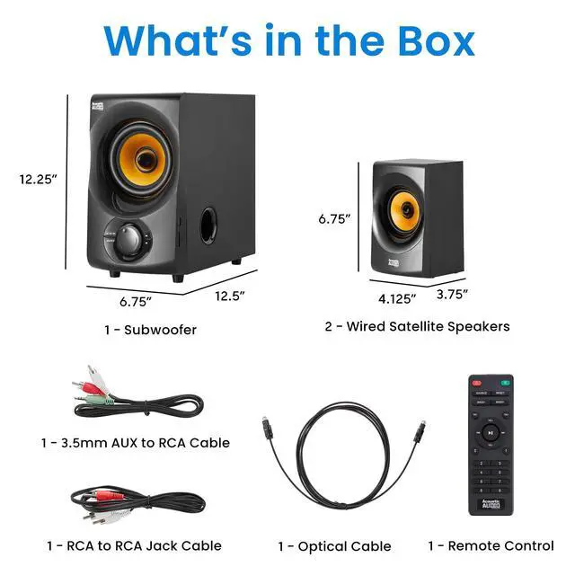 Alt view image 6 of 6 - Bluetooth 2.1 Speaker System 2.1-Channel Home Theater Speaker System, Black (AA2170)