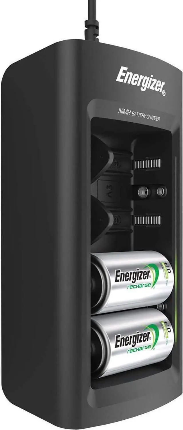 Main image of Recharge Universal Charger for NiMH Rechargeable AA, AAA, C, D, and 9V Batteries