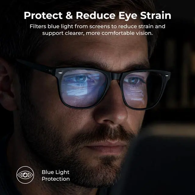 Alt view image 4 of 6 - AURA Smart Audio Glasses, Bluetooth Open-Ear Smart Glasses with Hands-Free Calling, Dual Microphones, Voice Assistant, Touch Controls, Blue Light or UV400 Sunglass Lenses,Up to 6 Hours Playtime