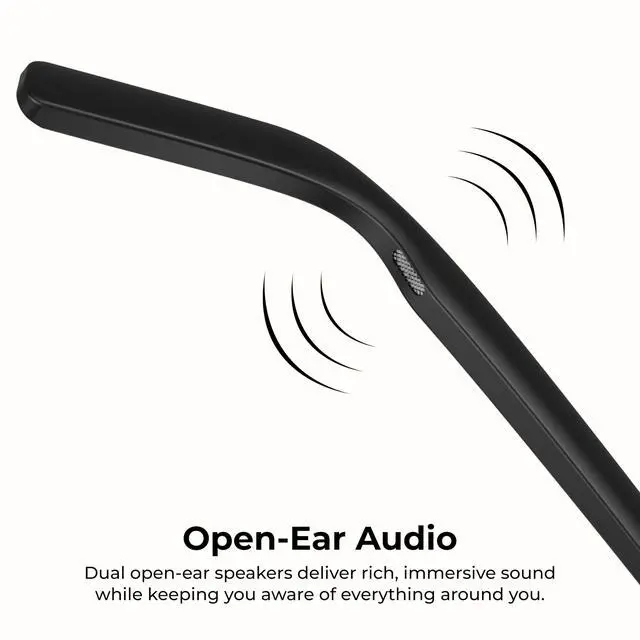 Alt view image 5 of 6 - AURA Smart Audio Glasses, Bluetooth Open-Ear Smart Glasses with Hands-Free Calling, Dual Microphones, Voice Assistant, Touch Controls, Blue Light or UV400 Sunglass Lenses,Up to 6 Hours Playtime