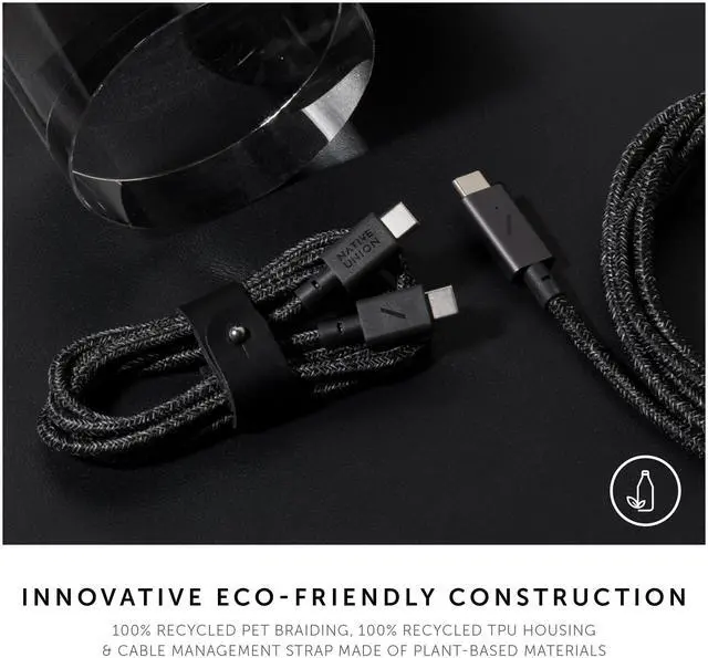 Main image of Type-C Belt Cable - 4ft Ultra-Strong USB-C to USB-C Charging Cable for iPhone 17/17 Pro/17e, iPhone Air, iPad Pro/Air (M4), MacBook Air (M5), Galaxy S26/S25, Flip/Fold 7 (Cosmos)