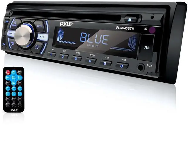 Main image of Boat Bluetooth Marine Stereo Receiver - Marine Head Unit Din Single Stereo Speaker Receiver - Wireless Music Streaming, Hands-Free Calling, CD Player/MP3/USB/AUX/ AM FM Radio -PLCD43BTM (Black)