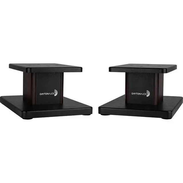 Alt view image 2 of 5 - Universal Wood Speaker Stand Pair (6in Walnut)