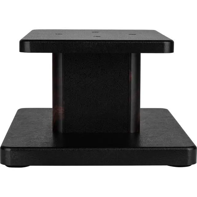 Alt view image 3 of 5 - Universal Wood Speaker Stand Pair (6in Walnut)