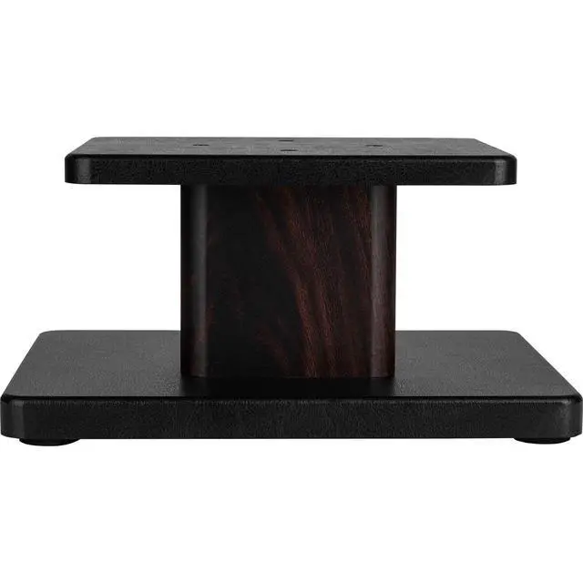 Alt view image 4 of 5 - Universal Wood Speaker Stand Pair (6in Walnut)