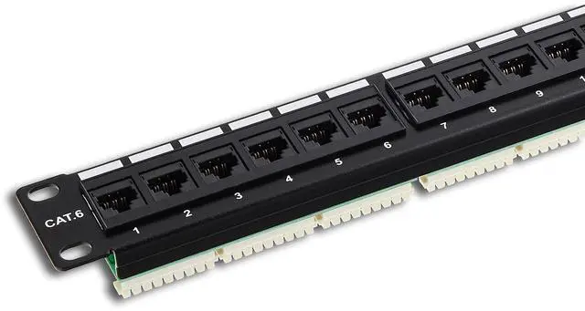Main image of Networx CAT6 Patch Panel - 24 Port, 1U, Rack Mount, TAA Compliant