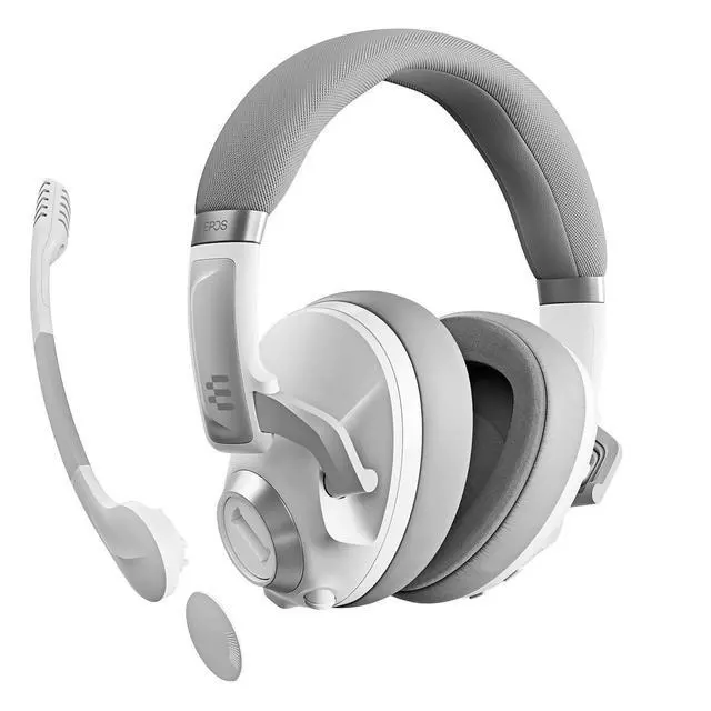 Alt view image 4 of 6 - Gaming H3Pro Hybrid Gaming Headset - PC Headphones with Microphone - Noise-Cancellation, Adjustable, Smart Button Audio Mixing, Bluetooth, Gaming Suite, Surround Sound - (Ghost White)