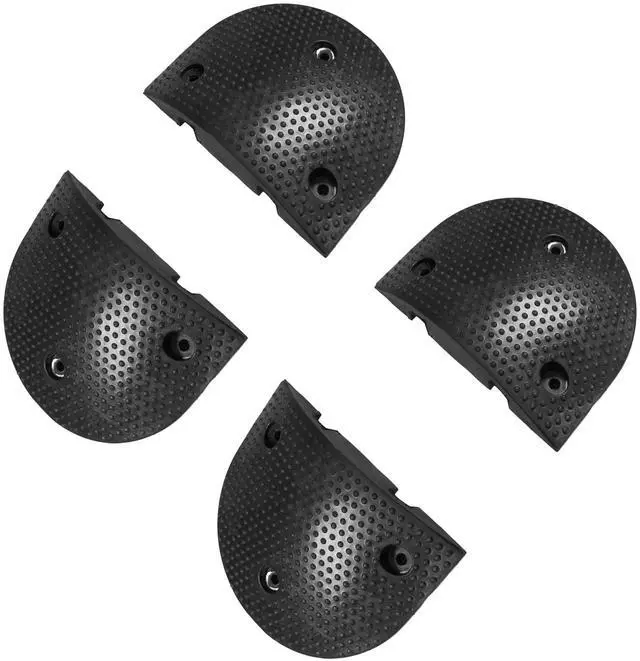 Main image of 2PCs Rubber Speed Bump End Cap, Speed Hump End Cap,Durable Speed Hump Terminal Driveway,Speed Bump end Unit (2, 0.98FT End Cap)
