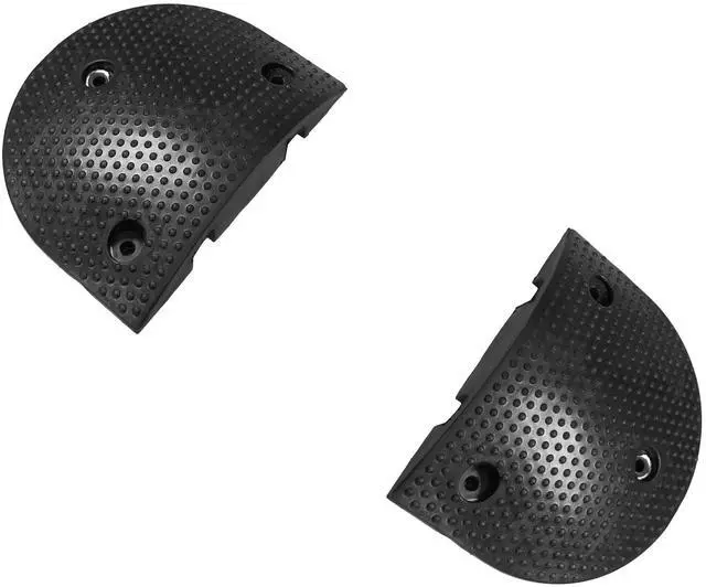 Main image of 2PCs Rubber Speed Bump End Cap, Speed Hump End Cap,Durable Speed Hump Terminal Driveway,Speed Bump end Unit (2, End Cap)