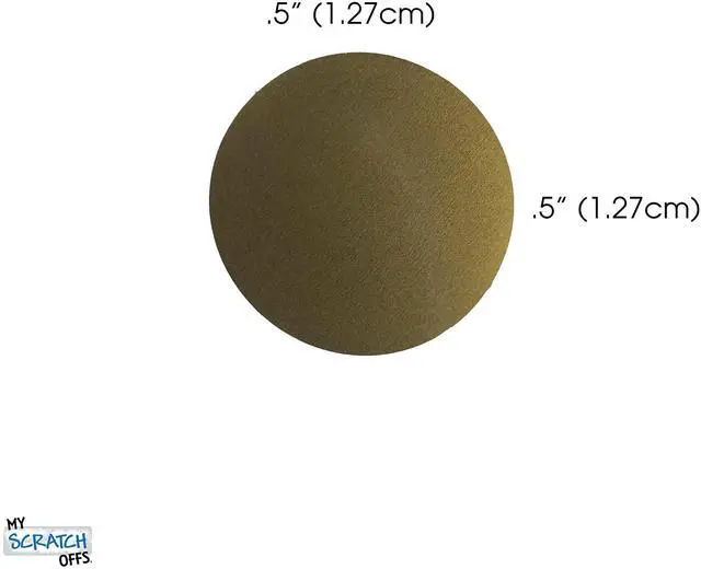 Alt view image 2 of 5 - 0.50 in Gold Round Scratch-Off Stickers, 1000 Pack | Ideal for concealing text on cards, small raffle tickets, teacher rewards, wedding favors, baby cards, or custom game reveals