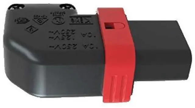 Alt view image 2 of 4 - IEC Lock+ Rewireable (Left/Right Angle). The World's First Locking rewireable IEC320-C13 Connector. No More accidential unplugging or disconnections. Webber PA130100RBK