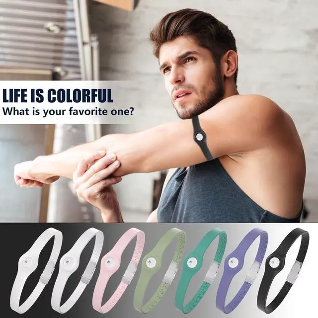 Alt view image 5 of 6 - Glucose Monitor Sensor Cover Armband Compatible for Freestyle CGM Libre 3| Silicone Adjustable Trim to Fit, & Quickly Put-on- Waterproof, Hypoallergenic Baby Pink
