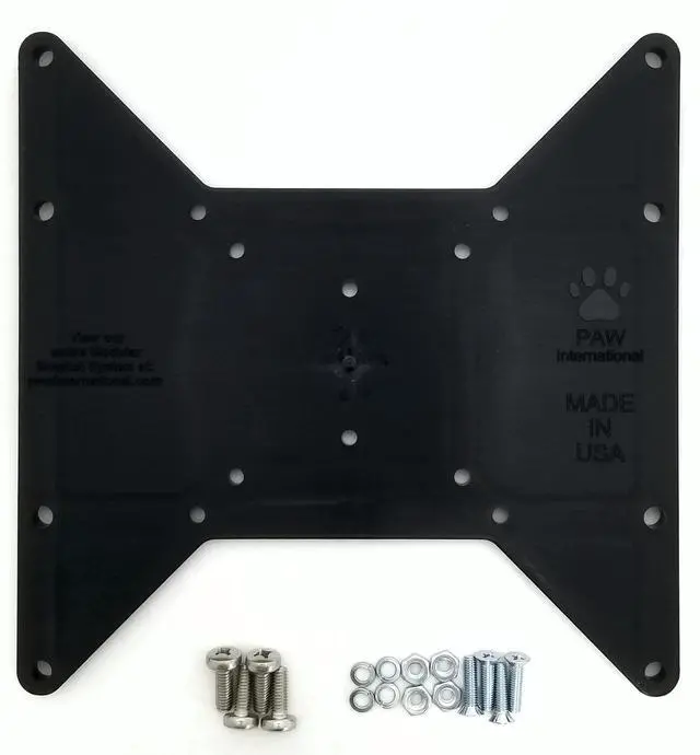 Main image of International 200x200 & 200x100 Polymer VESA Adapter Bracket Plate KIT for TV/Monitor Mount | Includes 75x75, 100x100, and 200x100 (Vertical or Horizontal) Patterns | Includes Hardware