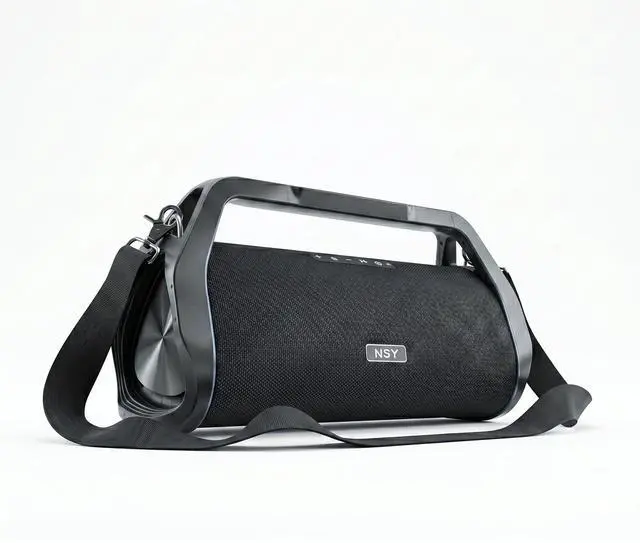 Main image of 80W Loud Boombox Outdoor Speaker, IP66 Waterproof & Dustproof | Bluetooth/AUX/USB/Mic Inputs, Punchy Bass, Strap & Handle, No Lights, for Yoga Instructors, Meditation, Pilates, Fitness