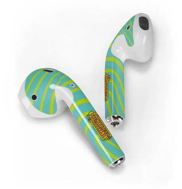 Alt view image 2 of 4 - Decal Audio Skin Compatible with Apple AirPods - Officially Licensed Scooby Doo The Mystery Machine Design