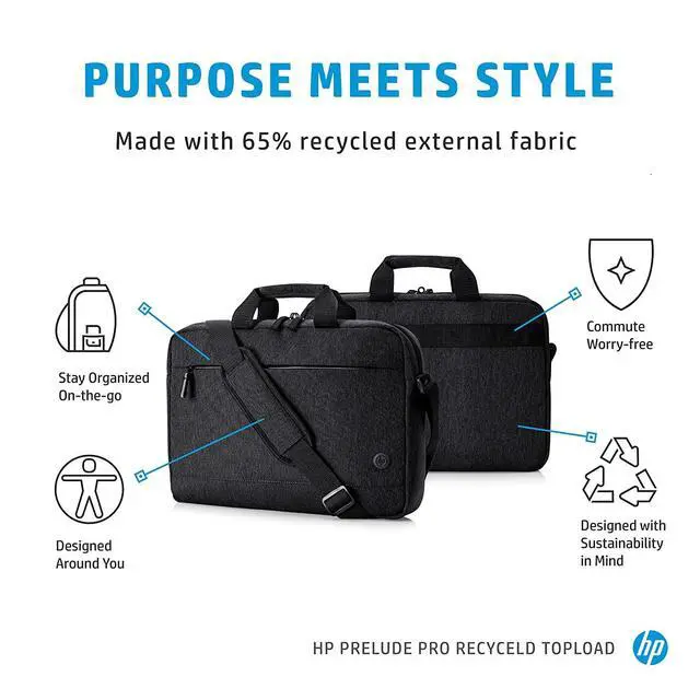 Alt view image 3 of 6 - Prelude Pro Carrying Case (Briefcase) for 15.6" Notebook - Black - Water Resistant, Bump Resistant, Scrape Resistant - Fabric Body - Shoulder Strap, Luggage Strap - 11.3" Height x 16" Width x 2.8"