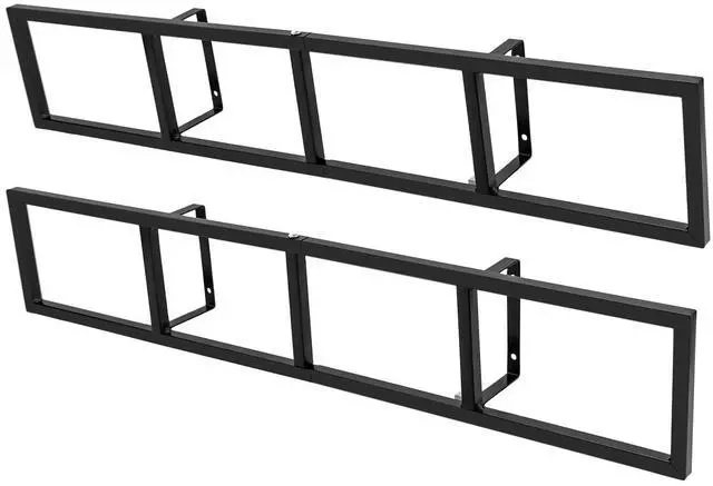 Alt view image 5 of 6 - DVD Shelves Wall Mount Media Storage Rack 2Pcs, 34 Inch CD DVD Organizer | Metal Shelf 34 Inch Cube Storage Media Shelf and Video Game Organizer, Cube Organizer Shelves Floating Shelves for Wall