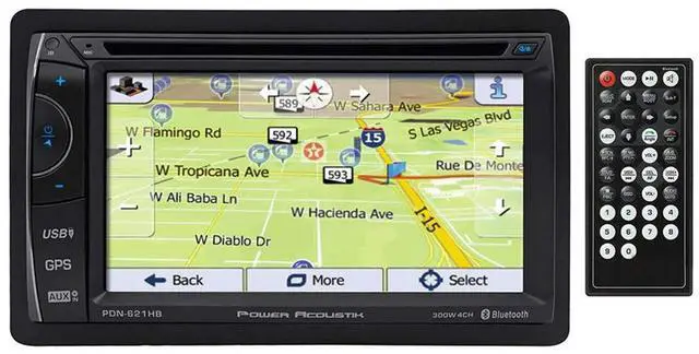 Main image of PDN-621HB Double DIN DVD/CD/AM/FM/MP3/MP4 Bluetooth Navigation Receiver with 6.2" LCD Touchscreen