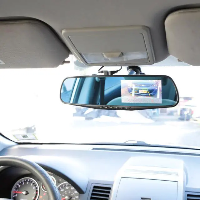 Alt view image 2 of 6 - Armor All 720P HD Rearview Mirror Dash and Backup Camera, Instant Motion Detection, 110-Degree Reverse Field of View, 4.3 LCD Screen, Easy Dashboard Installation