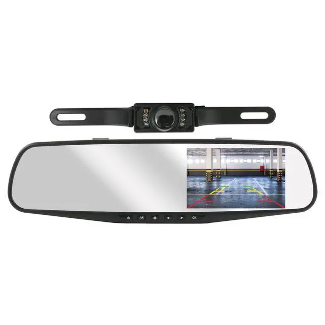 Alt view image 4 of 6 - Armor All 720P HD Rearview Mirror Dash and Backup Camera, Instant Motion Detection, 110-Degree Reverse Field of View, 4.3 LCD Screen, Easy Dashboard Installation
