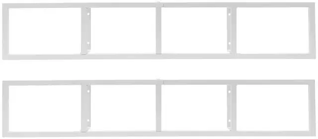 Main image of 2Pcs DVD Shelves Wall Mount Media Storage Rack, DVD CD Organizer Metal Shelf 34 Inch Cube Storage Media Shelf and Video Game Organizer, Cube Organizer Shelves Floating Shelves for Wall (2Pcs-White)