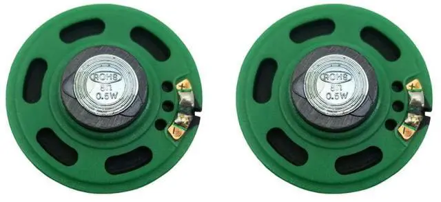 Main image of 2 Inch 8 Ohm Speaker, 50mm Green Plastic, 4 Pack for Electronics
