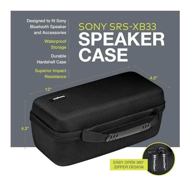 Alt view image 3 of 6 - Hardshell Travel Storage Case | SRS-XB33 Sony Bluetooth Speaker, Shock Resistant