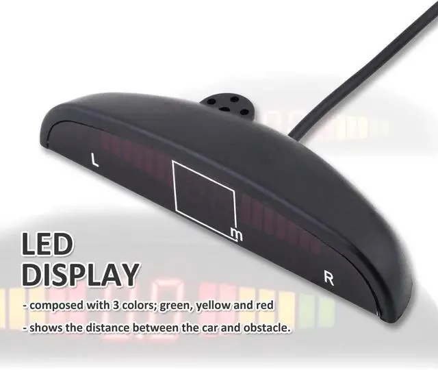 Alt view image 2 of 6 - Parking Sensors LED Display Car Reverse Backup Radar System (2 Pack)