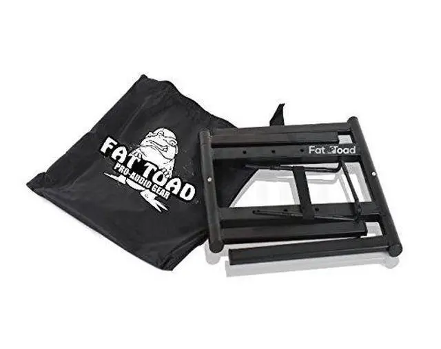 Alt view image 3 of 6 - Folding DJ Laptop Stand (QuickNEST Series) with Sub-Tray Shelf TableTop Rack For Mixer, iPad, Controller, Tablet, Stage Booth or Studio Use
