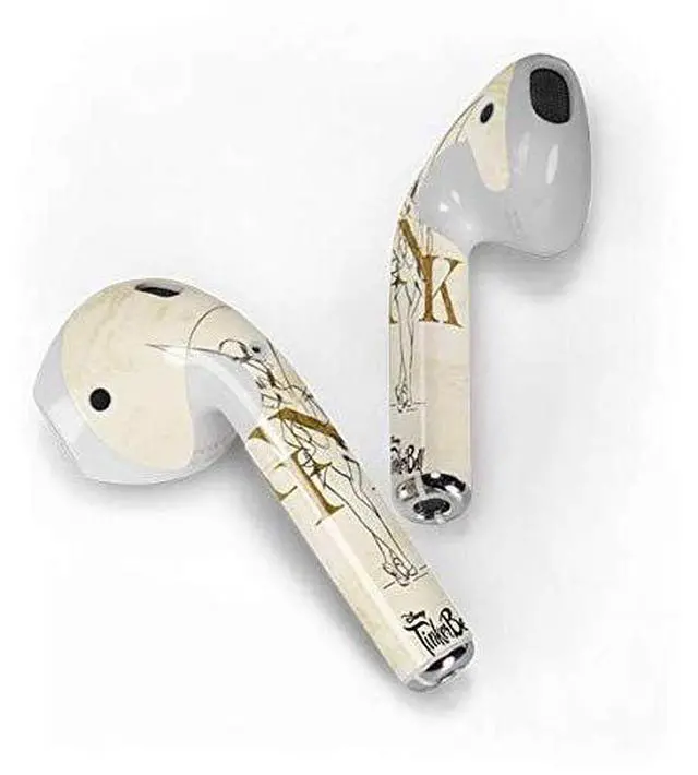 Alt view image 2 of 4 - Decal Audio Skin Compatible with Apple AirPods - Officially Licensed Disney Tinker Bell Tink Magic Pencil Art Design