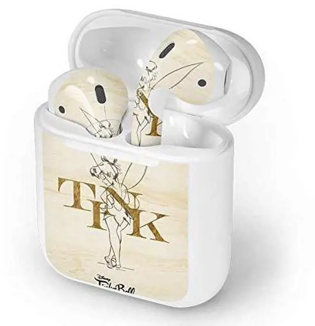 Alt view image 4 of 4 - Decal Audio Skin Compatible with Apple AirPods - Officially Licensed Disney Tinker Bell Tink Magic Pencil Art Design