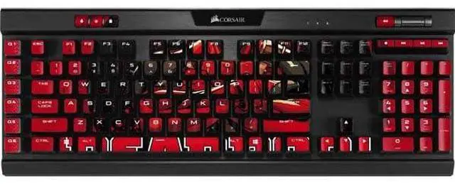 Main image of Decal Other Skin Compatible with K95 RGB Platinum Mechanical Gaming Keyboard - Officially Licensed Marvel Deadpool Wade Wilson Design