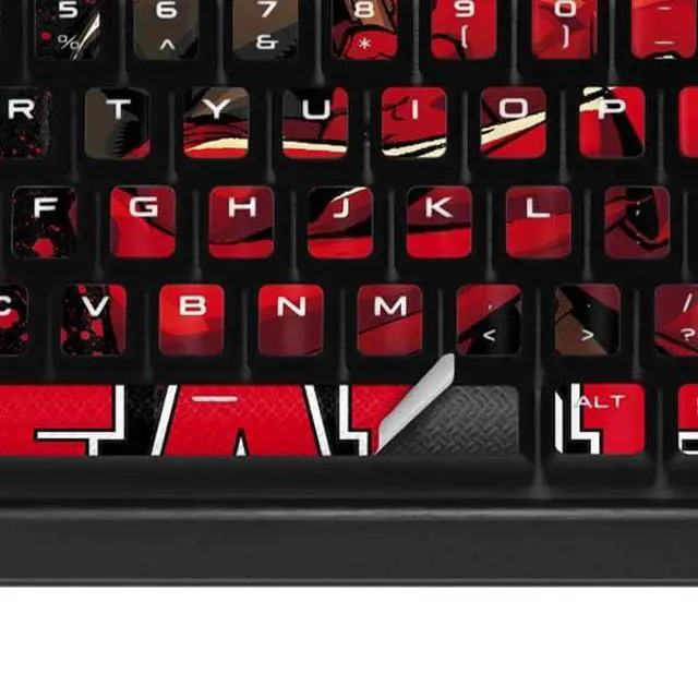 Alt view image 4 of 4 - Decal Other Skin Compatible with K95 RGB Platinum Mechanical Gaming Keyboard - Officially Licensed Marvel Deadpool Wade Wilson Design