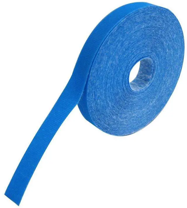 Main image of RipWrap Blue 1/2" x 30' Non-Adhesive Reusable Cable Strap Tape Roll - Gaffers Tape Strength No Residue, Tear by Hands, Self-Gripping w/Hook & Loop Fastener, Made in USA