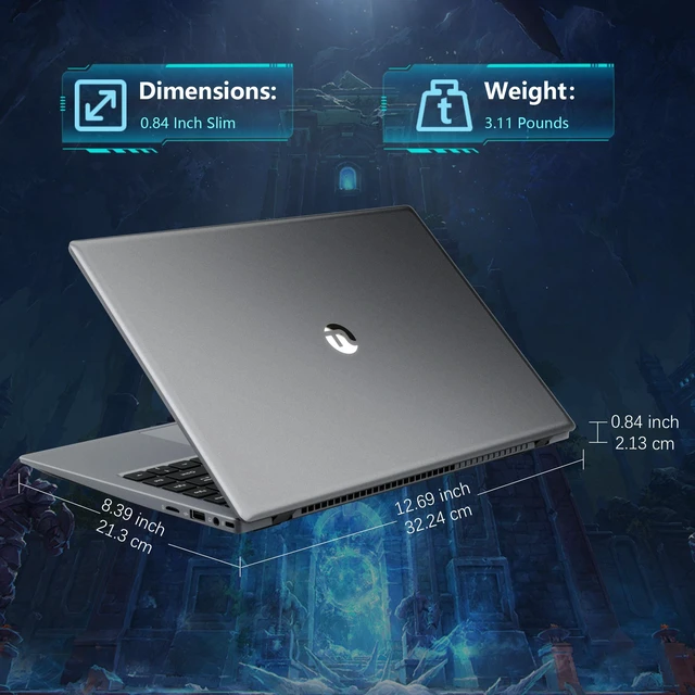 Alt view image 6 of 7 - Ningmei NLR100 14 Inch FHD Laptop, AMD Athlon PRO 3045B (2Core 2Thread),16GB DDR4 RAM, 512GB M.2 SATA SSD, Backlit Keyboard, Privacy Camera Shutter, TypeC Charging, WiFi 5 Windows laptop