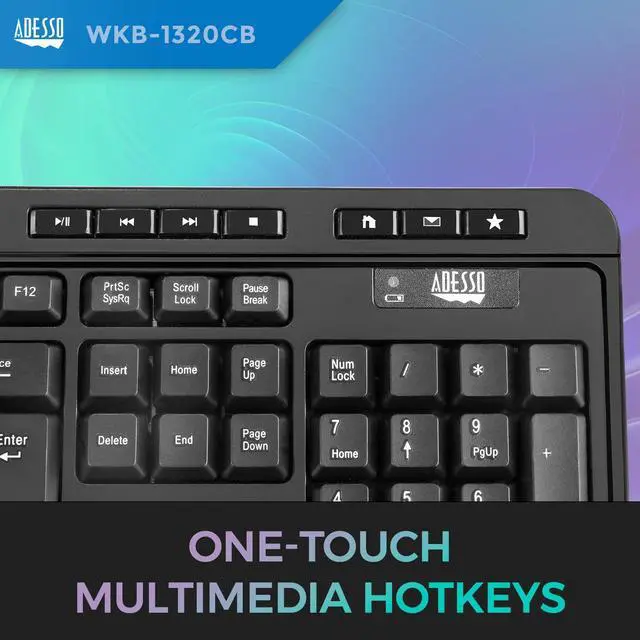 Alt view image 3 of 7 - WKB-1320CB Wireless Desktop Keyboard and Mouse Combo, 2.4 GHz