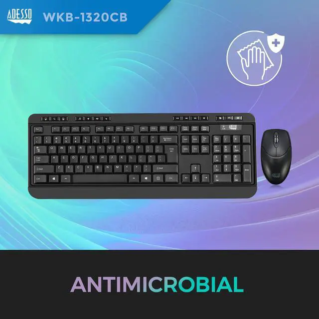 Alt view image 2 of 7 - WKB-1320CB Wireless Desktop Keyboard and Mouse Combo, 2.4 GHz
