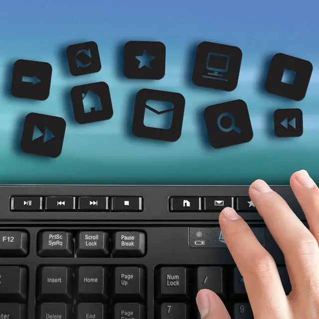 Alt view image 5 of 7 - WKB-1320CB Wireless Desktop Keyboard and Mouse Combo, 2.4 GHz