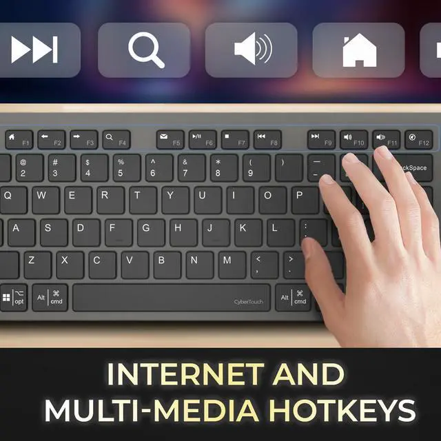 Alt view image 6 of 7 - Wireless Scissor Switch Keyboard and Mouse Combo with Copilot AI Hotkey - Multi-OS Compatible for Mac, Quiet Switches, USB-A 2.4GHz Dongle